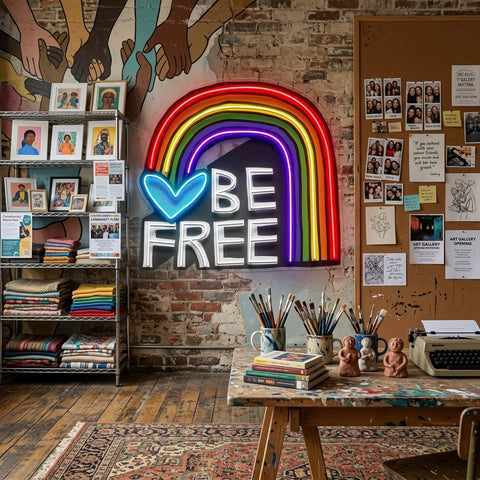 Be Free! LED Neon Sign Light Pop Art