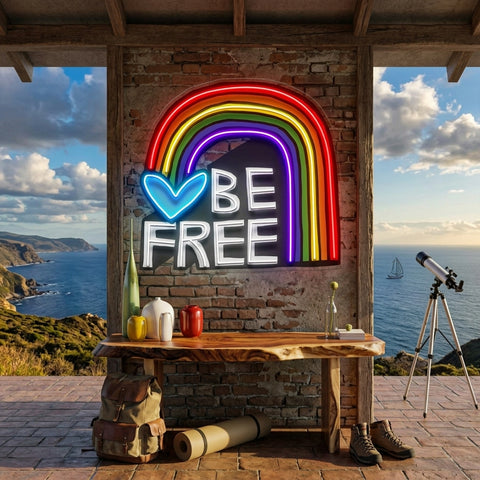 Be Free! LED Neon Sign Light Pop Art