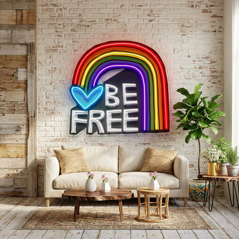 Be Free! LED Neon Sign Light Pop Art
