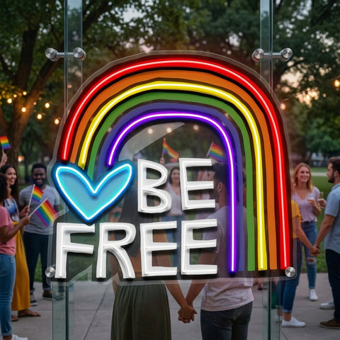 Be Free! LED Neon Sign Light Pop Art