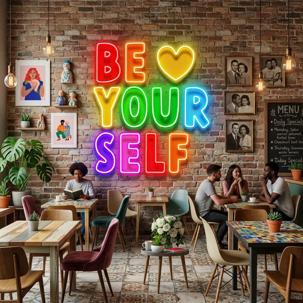 Be Yourself! LED Neon Sign Light Pop Art