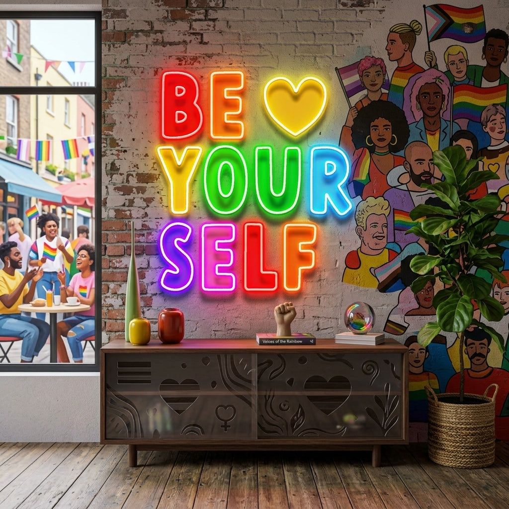 Be Yourself! LED Neon Sign Light Pop Art