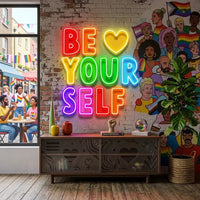 Be Yourself! LED Neon Sign Light Pop Art