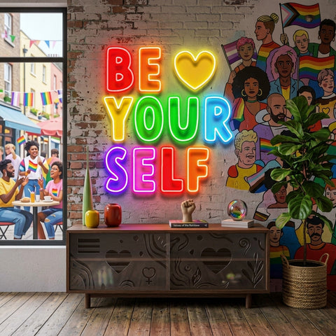Be Yourself! LED Neon Sign Light Pop Art