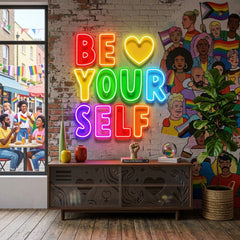 Be Yourself! LED Neon Sign Light Pop Art