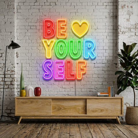 Be Yourself! LED Neon Sign Light Pop Art