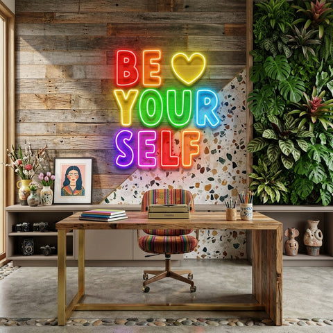 Be Yourself! LED Neon Sign Light Pop Art