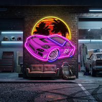 Beach Side Racing LED Neon Sign Light Pop Art