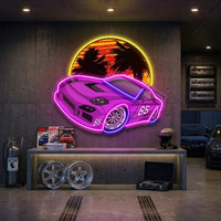 Beach Side Racing LED Neon Sign Light Pop Art