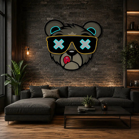 Bear Led Neon Acrylic Artwork