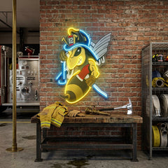 Bee Firefighters LED Neon Sign Light Pop Art