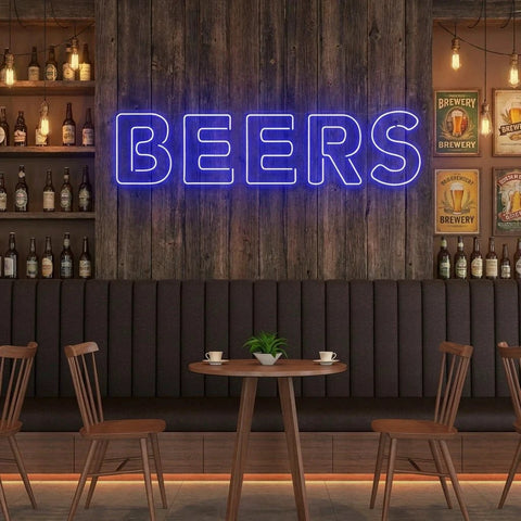 Beers Led Neon Sign Light