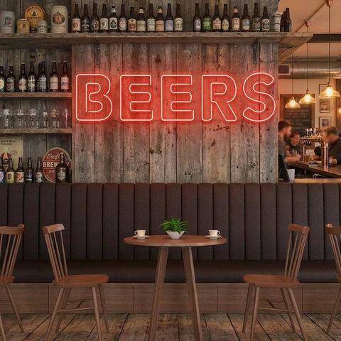 Beers Led Neon Sign Light