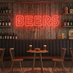 Beers Led Neon Sign Light