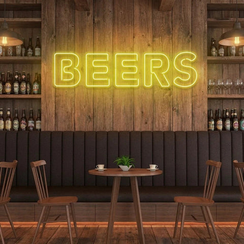 Beers Led Neon Sign Light