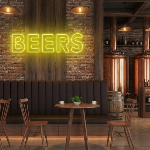 Beers Led Neon Sign Light