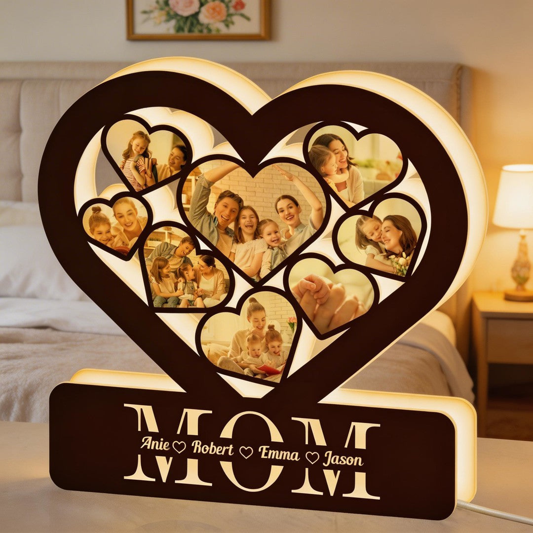Best Mom Custom Multi Photo Mother's Day - Personalized Light Box