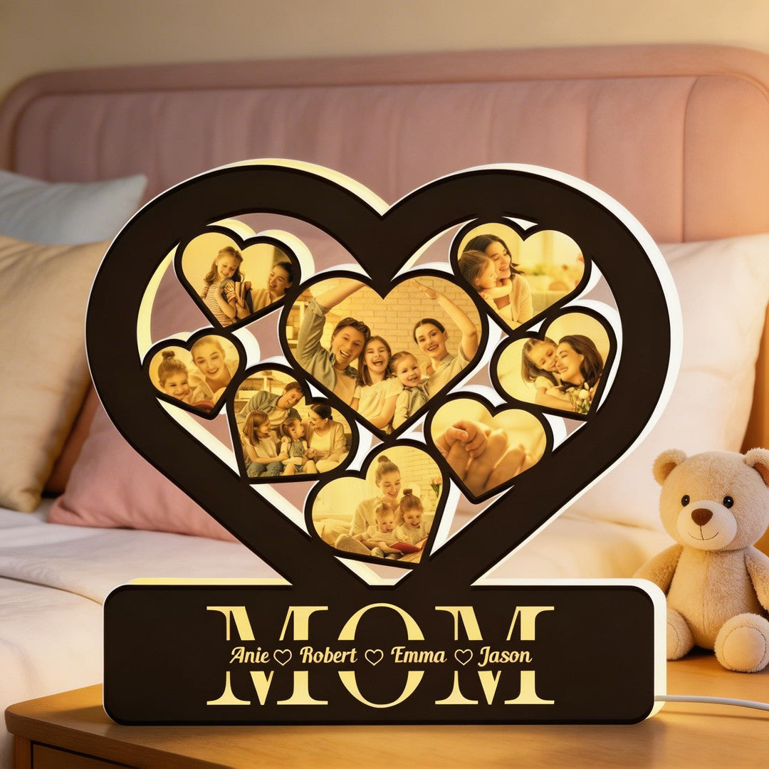 Best Mom Custom Multi Photo Mother's Day - Personalized Light Box