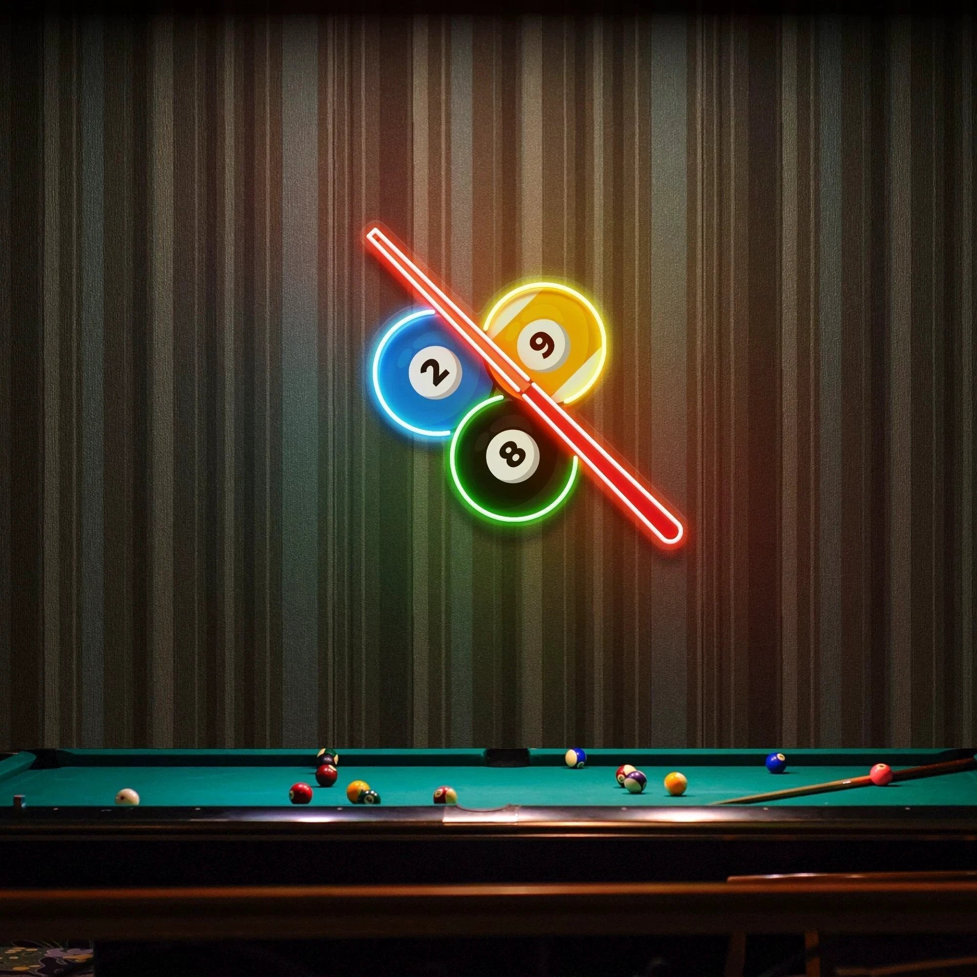 Best Billiards Room Ideas Artwork Led Neon Sign Light