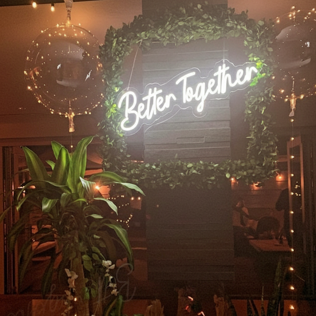 Better Together Neon Sign for Party Decor