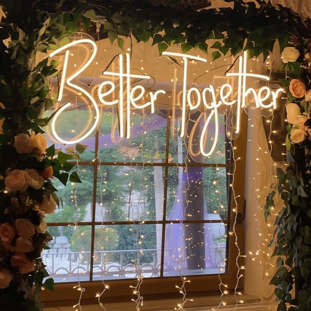 Better Together Neon Sign for Party Decor