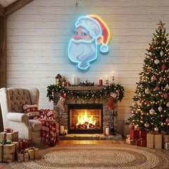 Big Beard Santa Led Neon Sign Light