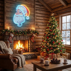 Big Beard Santa Led Neon Sign Light