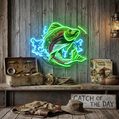 Big Wave Fishing LED Neon Sign Light Pop Art
