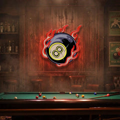 Billiard Pool Wall Decor, Poolroom, Sport Art Decor Home Interior Artwork Led Neon Sign Light