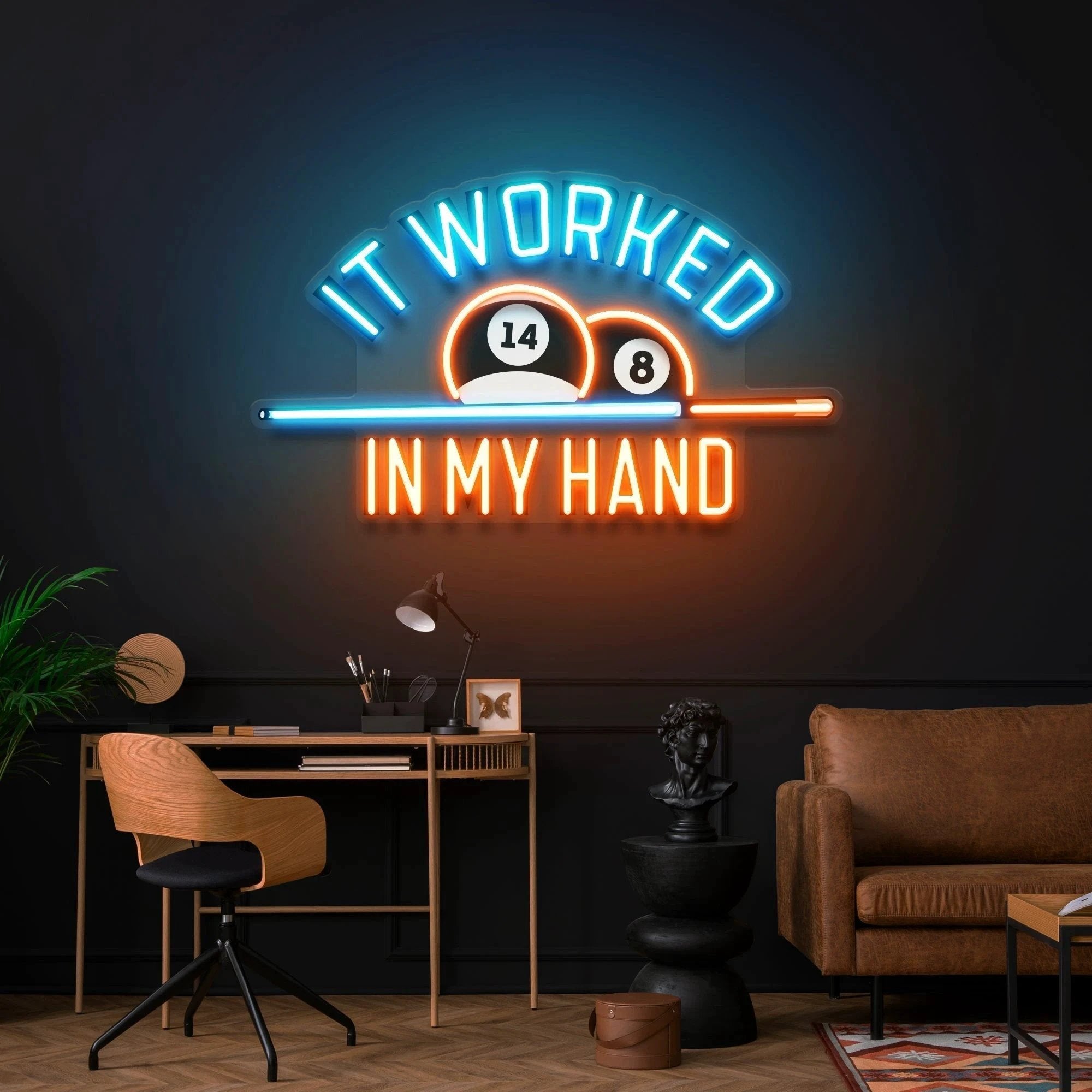 Billiard, Pool Or Snooker Room Decor Artwork Led Neon Sign Light