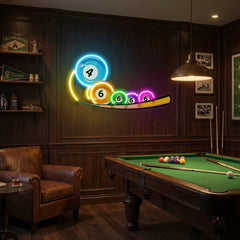 Billiard, Pool, Snooker Decor Artwork Led Neon Sign Light