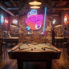 Billiards Room Decor, Gift For Pool Player Artwork Led Neon Sign Light