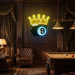 Billiards Wall Art, Billiards Balls Game Room Decor, Pub Decor Artwork Led Neon Sign Light