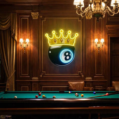 Billiards Wall Art, Billiards Balls Game Room Decor, Pub Decor Artwork Led Neon Sign Light