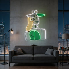 Blond Lady Abstract Art LED Neon Sign Light