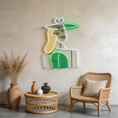 Blond Lady Abstract Art LED Neon Sign Light