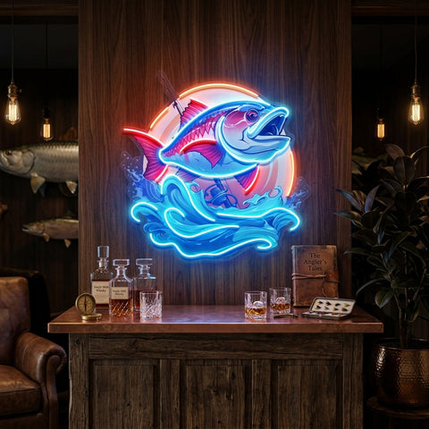 Blue Sea Fish LED Neon Sign Light Pop Art