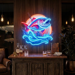 Blue Sea Fish LED Neon Sign Light Pop Art