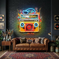 Boombox Colorful LED Neon Sign Light Pop Art