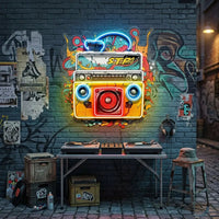 Boombox Colorful LED Neon Sign Light Pop Art