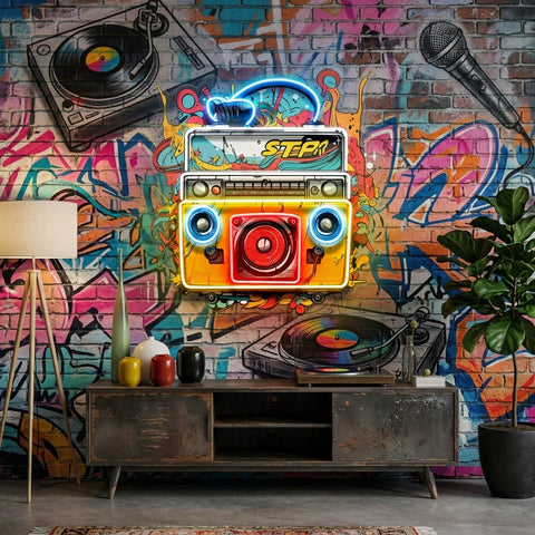 Boombox Colorful LED Neon Sign Light Pop Art