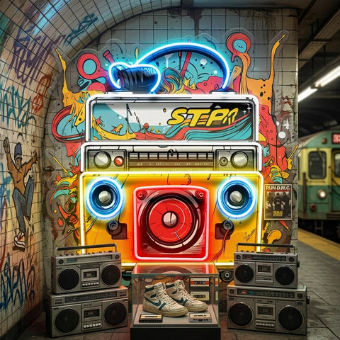 Boombox Colorful LED Neon Sign Light Pop Art