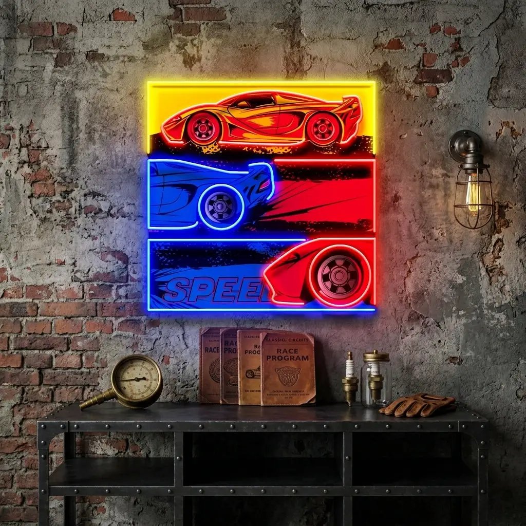 Born To Race LED Neon Sign Light Pop Art