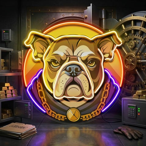 Bulldog Head Mascot LED Neon Sign Light Pop Art