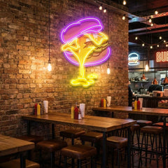 Burger Neon Acrylic Artwork Led Neon Sign Light