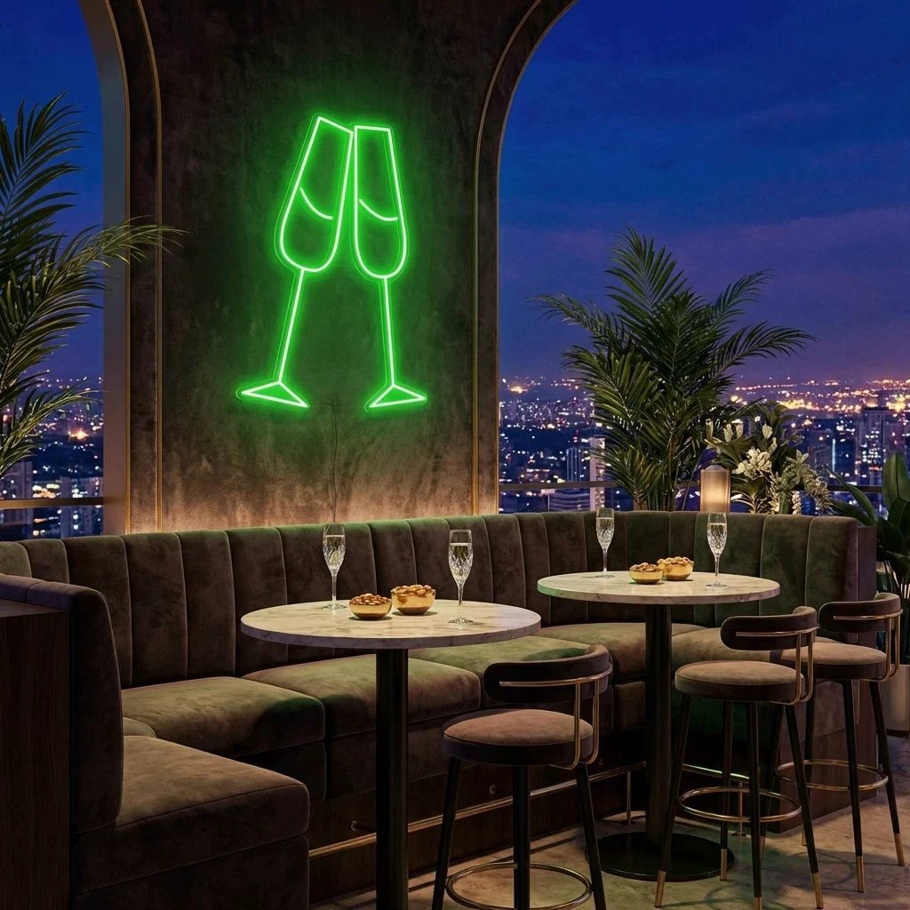 Champagne Led Neon Sign Light