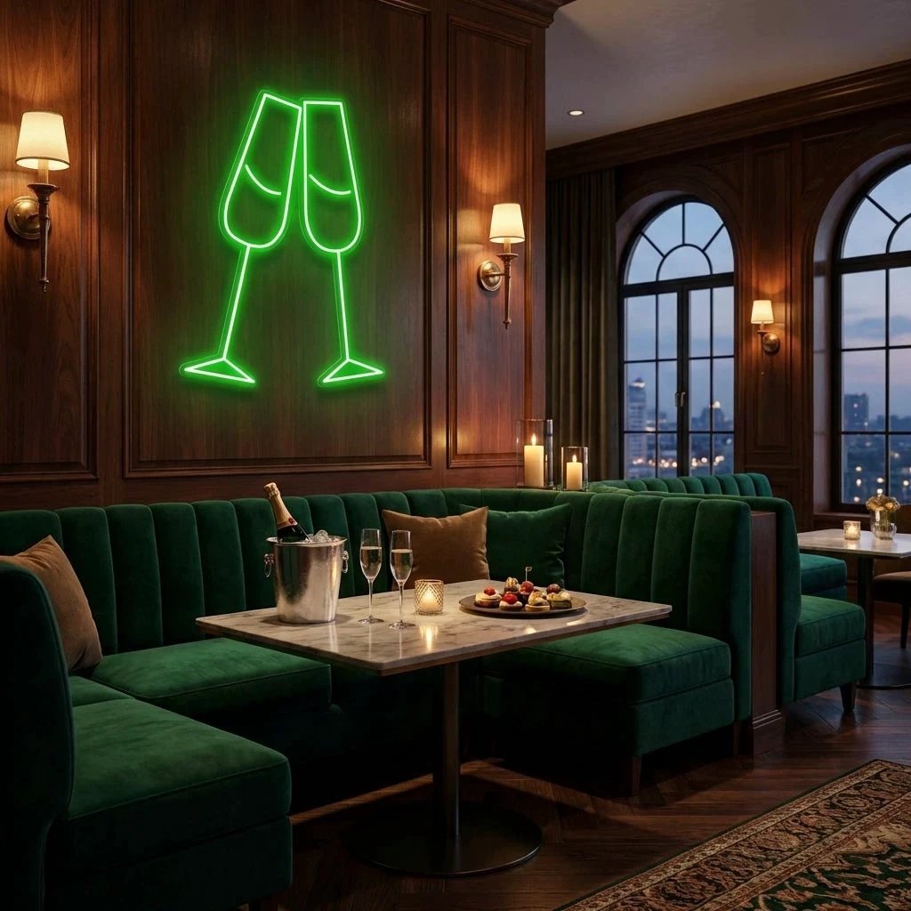 Champagne Led Neon Sign Light