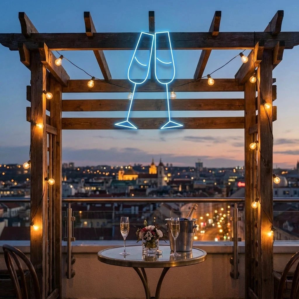 Champagne Led Neon Sign Light