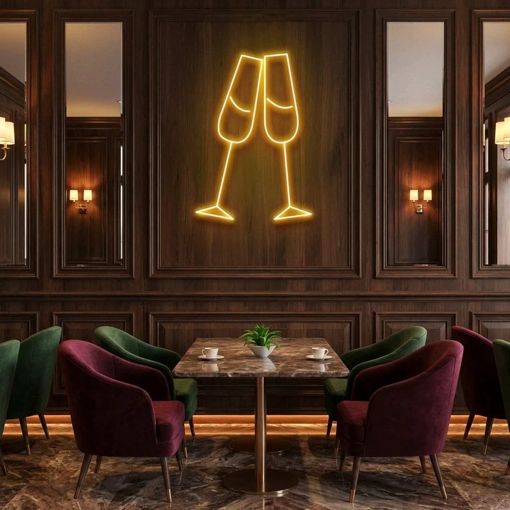 Champagne Led Neon Sign Light