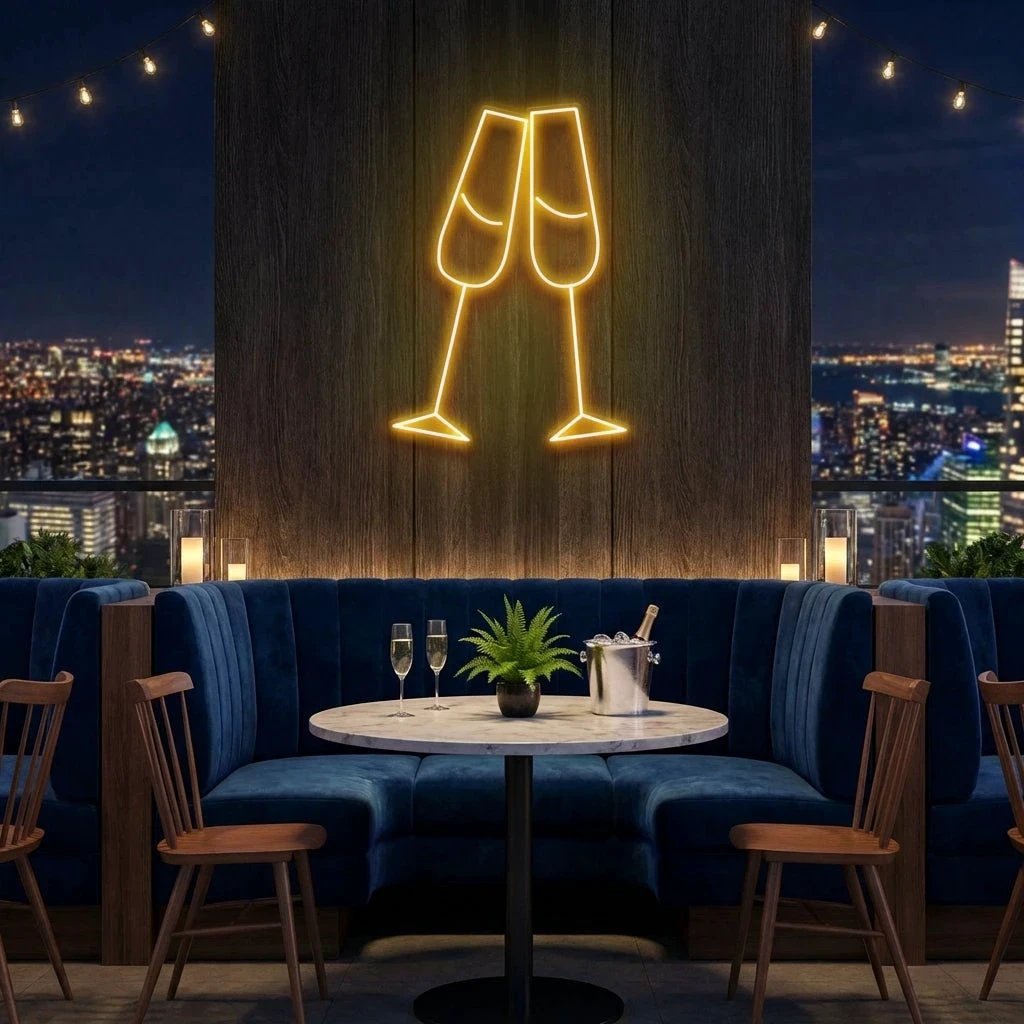 Champagne Led Neon Sign Light
